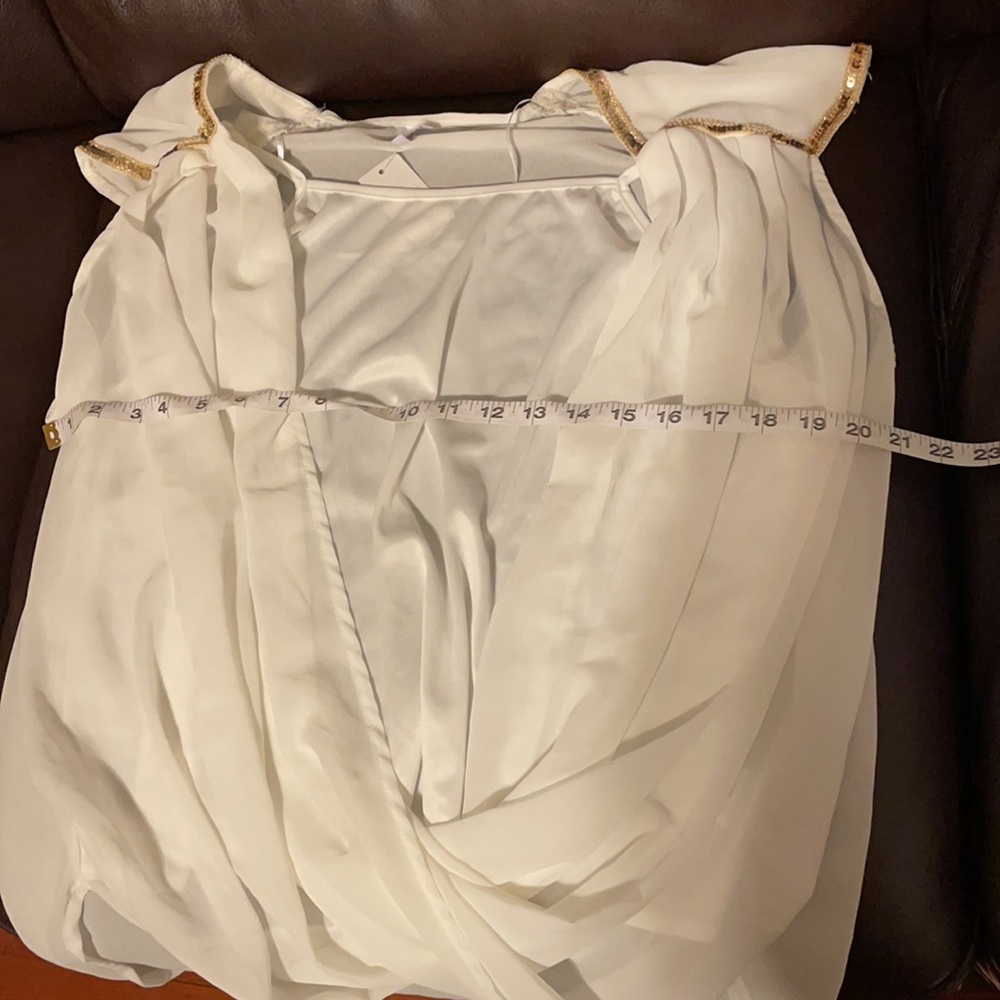 White & Gold Blouse - Picture 5 of 5